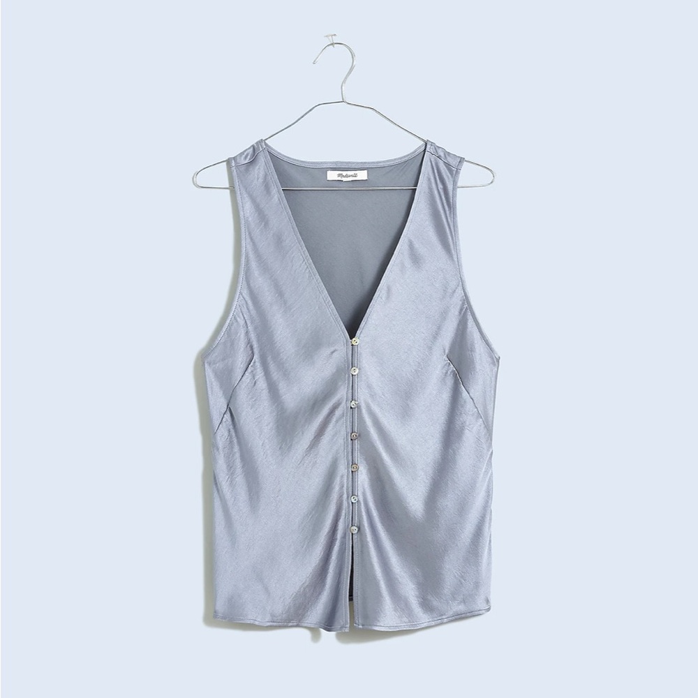 Madewell Satin Cutaway Vest Top